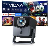 Nouveau projecteur vidéo portable Vidda OS certifié Netflix 2026, mini projecteur LED LCD Full HD 1080P pour home cinéma, 5000+ lumens, compatible 3D