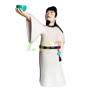 Escultura de Fibra de Vidrio de Li Bai, Figura Hecha a Mano para Montar en el Suelo, Tamaño Personalizado para Exteriores - Product Image 5
