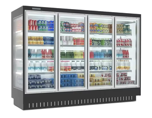 Réfrigérateur de supermarché à <span class=keywords><strong>porte</strong></span> vitrée fermée télécommandée de 12 pieds, 4 niveaux, <span class=keywords><strong>multi</strong></span>-étagères, pour boissons, yaourts, bouteilles de lait, bière - Product Image 1
