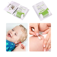 Bâtonnets de coton absorbants personnalisés à double tête en forme de gourde, 55 pièces, avec tige en plastique, emballés sous blister