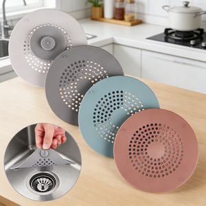 Filtre de vidange d'évier en silicone avec ventouses pour salle de bain et cuisine, couvercle de drain de douche, bouchon en silicone - Product Image 2