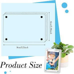 Cadre photo en acrylique magnétique transparent, robuste et étanche, avec design épaissi, pour affichage - Product Image 6