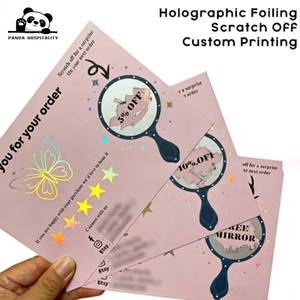 Cartes de remerciement professionnelles personnalisées avec dorure or et argent brillante pour promotions et affirmations - Product Image 1