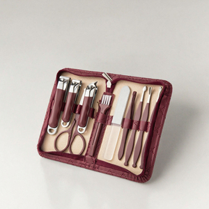 10Pcs 10 in 1 <b>Manicure</b> <b>Kit</b> Fingernail Toenail Clippers Scissor Set Nail File Ear Pick Pedicure Tools with Box - Product Image 2