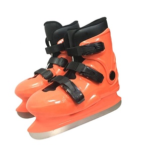 Hot Sale Custom Hard <strong>PE</strong> Shell Skating <strong>Shoes</strong> Lining Detachable Ice Skates for Ice Rink - Product Image 1