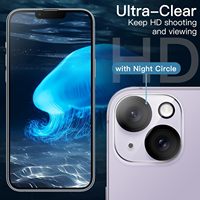 Coque de téléphone magnétique 3 en 1 avec film protecteur d'écran en verre trempé et protecteur d'objectif de caméra pour iPhone 12 12 Pro 12 Pro Max