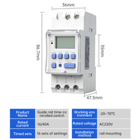 Minuteur électronique AHC15A pour boîtier électrique, type rail DIN, 16A 40A AC110V AC220V