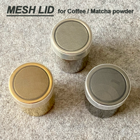 Accessoires de cuisine en acier inoxydable Matcha poudre shaker pot en métal café cacao poivre sel contenant shaker bouteille