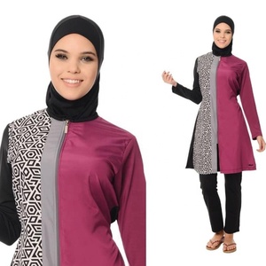 MOTIVE FORCE Serigrafía Musulmana Traje <span class=keywords><strong>de</strong></span> <span class=keywords><strong>baño</strong></span> con capucha 4 Unids/set Traje <span class=keywords><strong>de</strong></span> <span class=keywords><strong>baño</strong></span> <span class=keywords><strong>para</strong></span> <span class=keywords><strong>mujer</strong></span> Traje <span class=keywords><strong>de</strong></span> <span class=keywords><strong>baño</strong></span> musulmán Ropa <span class=keywords><strong>de</strong></span> playa - Product Image 2