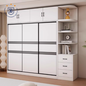 Nouvelle situation Armoire moderne en bois pour chambre simple porte coulissante design personnalisé <span class=keywords><strong>mobilier</strong></span> <span class=keywords><strong>vestiaire</strong></span> d'hôtel - Product Image 1