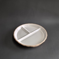 Assiette à repas pour enfants moderne en céramique et porcelaine, avec couvercle à ventouse en silicone, motif animal, passe au micro-ondes et au lave-vaisselle