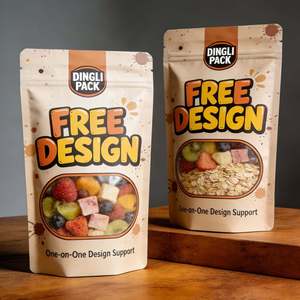 Custom OEM Printed Stand Up Zipper Pouch Food Grade Resealable <b>Bag</b> for Dry Food Snack Cereal Packaging - Product Image 2