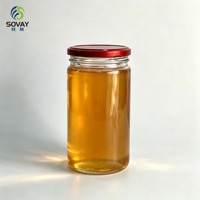 Grand bocal en verre cylindrique à col large 450 ml, transparent et robuste, pour garde-manger, produits secs et aliments à conserves