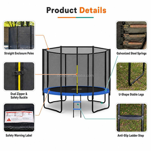 Fabricant de trampolines d'extérieur Zoshine 6FT 10FT 14FT 16FT, trampolines élastiques pour adultes et enfants, grand trampoline d'extérieur - Product Image 2