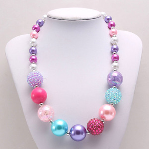 Conjunto de collar y pulsera con cuentas de chicle grueso para niñas, regalo de cumpleaños, personalizado - Product Image 5