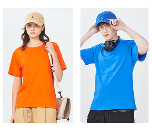 Camiseta de Manga Corta de Algodón 180g de Primera Calidad, Cuello Redondo, Talla Grande, Suministro Directo de Fábrica, Confiable para Hombres y Mujeres - Product Image 3