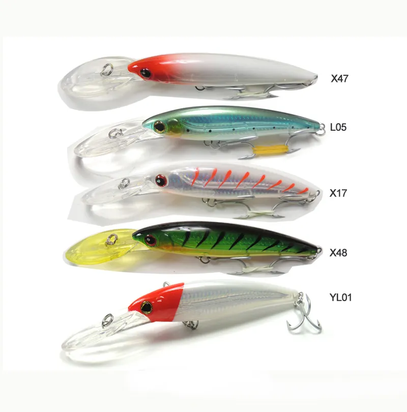 Großwild Angel köder Offshore Hard 3D Minnow Deep Diver Troll ing Deep Diving Köder schwimmend 140mm 48g