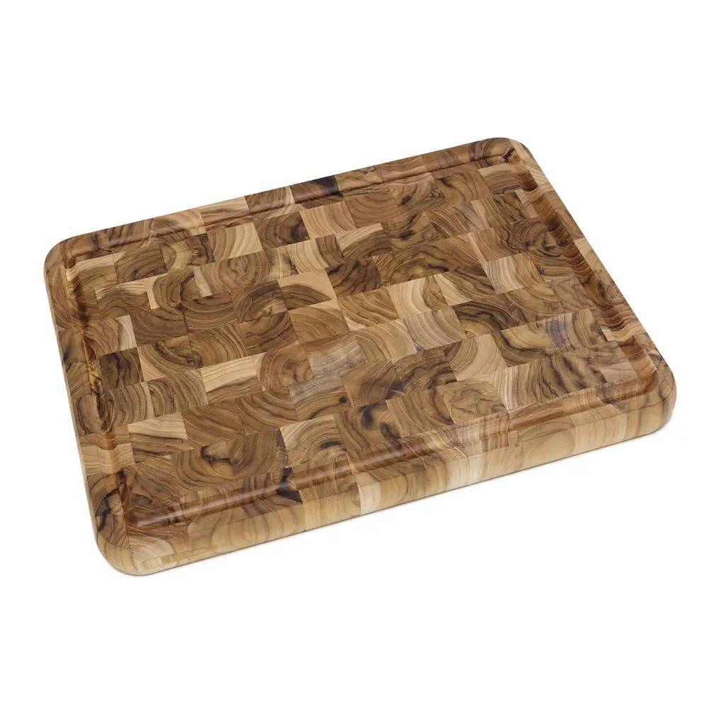 Personalizado Grande Teca Orgânica Madeira End Grain Cozinha Tábua De Corte Grande Bloco De Corte E Placa De Corte De Madeira