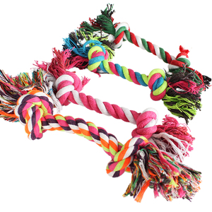 ของเล่นสุนัขเชือกไนลอนหลากสีสุดหรู พร้อมผ้าฝ้ายสำหรับเล่นและฝึก - Product Image 3