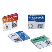 Plaque NFC QR 4x4 étanche en acrylique adhésive, mini-étiquette 13,56 MHz pour cartes de visite