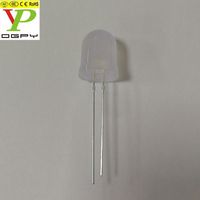 Led verte de la diode 10mm LED LED dôme-plafonné ronde de 10mm avec la lentille diffuse etc. de couleur verte.