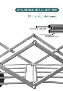 Folding <b>Hand</b> <b>Cart</b> Portable Lightweight Steel Frame Durable Easy Store Industrial Storage Outdoor Travel Picnic Fishing Shopping - Product Image 4