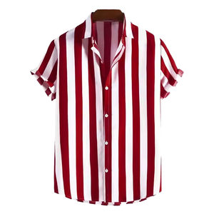 <span class=keywords><strong>Camisa</strong></span> <span class=keywords><strong>de</strong></span> <span class=keywords><strong>Hombre</strong></span> Casual <span class=keywords><strong>de</strong></span> Satén <span class=keywords><strong>de</strong></span> Poliéster, Delgada, <span class=keywords><strong>de</strong></span> <span class=keywords><strong>Manga</strong></span> <span class=keywords><strong>Corta</strong></span>, con Estampado a <span class=keywords><strong>Rayas</strong></span>, Estilo Clásico, Cuello Camisero, Tejida - Product Image 3