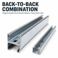Profilé en C rainuré en acier résistant aux séismes pour le support de tuyaux et de conduites