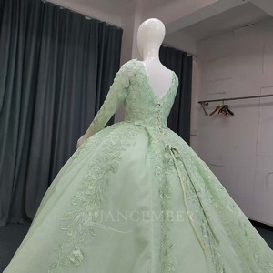 Lsany217 Green Quinceanera Dresses Ball Gown <b>Sweet</b> 16 Vestidos De 15 Anos Applique Lace Tulle Birthday Jancember - Product Image 6