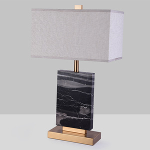 Originalidad Mármol Base Dormitorio <span class=keywords><strong>Mesita</strong></span> <span class=keywords><strong>de</strong></span> <span class=keywords><strong>noche</strong></span> Oficina Tela Sombras <span class=keywords><strong>Lámparas</strong></span> <span class=keywords><strong>de</strong></span> mesa para hotel - Product Image 3