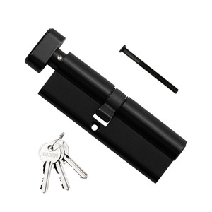 Baolai 90Mm (40T/50) Zwart Euro Cilinderslot, Deurvat Slot, Duimdraaiknop Met 3 Standaard Sleutels - Product Image 1