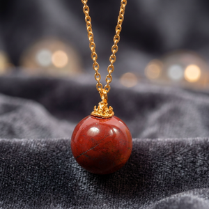 Boule de jaspe rouge, décoration d'intérieur, style bohème, motif géométrique sculpté à la main, objet de collection culturel - Product Image 5