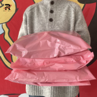 Benutzer definierte Logo-Druck Peach Pink Poly mailer Biologisch abbaubare Express Mailing Reiß verschluss für