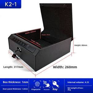 Caja de pistola portátil para el hogar y el <span class=keywords><strong>coche</strong></span> con llave Cerradura digital electrónica <span class=keywords><strong>Seguro</strong></span> Huella digital Contraseña Pistola <span class=keywords><strong>Seguro</strong></span> Accesorio - Product Image 2