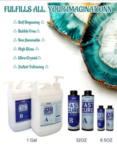 กาวอีพ็อกซี่เรซิ่นใสสองส่วน Higlue แห้งเร็วภายใน 20 นาที ชุด 4 กก. กาวคริสตัลสำหรับงาน UV งานฝีมือ งานศิลปะ งานไม้ สำหรับทำโต๊ะ - Product Image 6