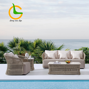 <span class=keywords><strong>Muebles</strong></span> de Jardín Modernos de <span class=keywords><strong>Mimbre</strong></span> Sintético para Exteriores, Sofá con Estructura Metálica, Resistente al Agua y a los Rayos UV, para Hotel, Parque de Ocio - Product Image 1