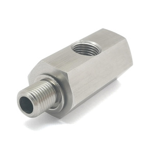 ข้อต่อทีรูข้าง M10X1 ถึง 1/8 Npt สำหรับเกจวัดแรงดันน้ำมันเทอร์โบชาร์จเจอร์ สแตนเลส 50 มม. x 19 มม. - Product Image 2