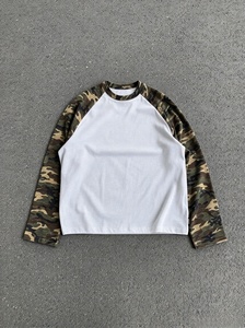<b>Men's</b> <b>White</b> Body Camouflage Raglan <b>Sleeve</b> <b>Long</b> <b>Sleeve</b> T-<b>Shirt</b> O-Neck Street Style Top - Product Image 1
