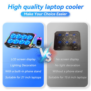 8 ventilateurs silencieux coussin de refroidissement pour ordinateur <span class=keywords><strong>portable</strong></span> bonne ventilation avec flux d'air stong - Product Image 3