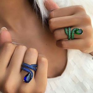 Snake Ring for Women Luxury Full Accent Style Party Fashion Finger Accessory Gift - Product Image 1