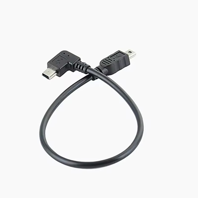 90 Degree Left Angled USB 2.0 Mini B Male to Male Extension Cable Data Sync Charging Cable