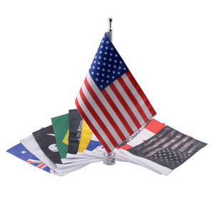 Новинка 2023, прохладный хромированный задний боковой упор для мотоцикла, флаг, государственный флаг - Product Image 3