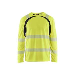 Blaklader-359910133399XXXL Hi-Vis เสื้อยืดแขนยาวป้องกันรังสียูวี Hi-Vis สีเหลือง/สีดำ-7330509932612 HI-VIS Workwear - Product Image 5