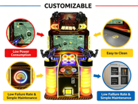 Machine d'arcade de tir Darkened Skye à monnayeur pour 2 joueurs, simulateur de tir commercial pour centre de jeux