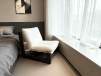 Chaise longue inclinable contemporaine en tissu, dossier réglable, aspect antique, pour chambre et salon, OEM disponible