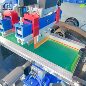 Haotian S-400P Fully Automatic Rotary Screen Printer For Round Surface <b>Printing</b> Monochrome 220V 5060Hz - Product Image 1