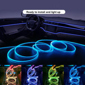 Mise à niveau de l'intérieur de la <span class=keywords><strong>voiture</strong></span> 3/4/5/7/8M RGB <span class=keywords><strong>LED</strong></span> SMD5050 Bande lumineuse ambiante 5W App Télécommande Fibre optique Néon Éclairage universel - Product Image 3