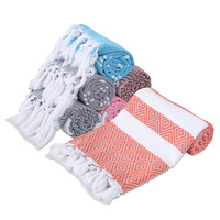 Wholesale 100% Antimicrobial Cotton Large Turkish Beach Towel Super Soft 90x180cm Peshtemal Bath Spa Hammam Towel