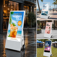 Pantalla Digital para Exteriores de 1500 Nits, 55 Pulgadas, Alto Brillo, Animación Publicitaria, Portátil, para Promoción de Restaurantes, Elevadores