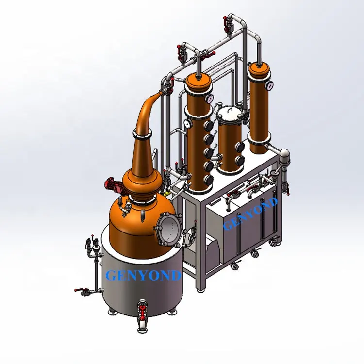 Máy Sản Xuất Gin 30L 50L 100L 150L 200L Stills Distillery Thiết Bị Chưng Cất Đồng